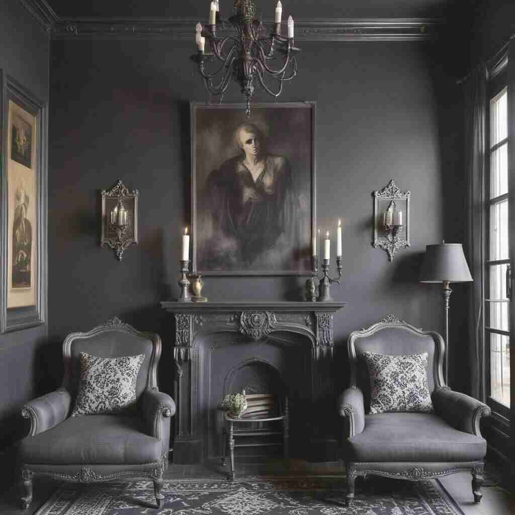 34 Striking Modern Gothic Decor Ideas for Dark, Dramatic Elegance 3 Dark and Moody Walls